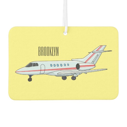 Afbeelding van privé-jet cartoon luchtverfrisser (Voorkant)
