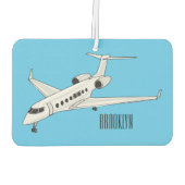 Afbeelding van privé-jet cartoon luchtverfrisser (Achterkant)