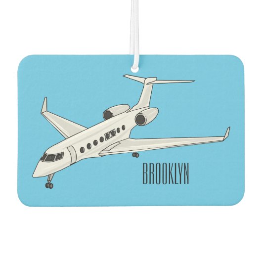Afbeelding van privé-jet cartoon luchtverfrisser (Voorkant)