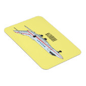 Afbeelding van privé-jet cartoon magneet (Rechterzijde)