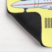 Afbeelding van privé-jet cartoon muismat (Hoek)