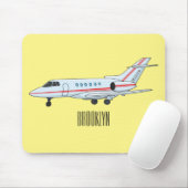 Afbeelding van privé-jet cartoon muismat (Met muis)