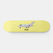 Afbeelding van privé-jet cartoon persoonlijk skateboard (Horizontaal)