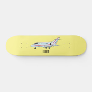 Afbeelding van privé-jet cartoon persoonlijk skateboard