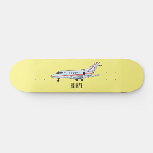 Afbeelding van privé-jet cartoon persoonlijk skateboard (Horizontaal)