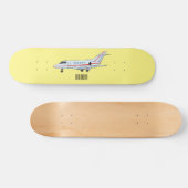 Afbeelding van privé-jet cartoon persoonlijk skateboard (Horizontaal)