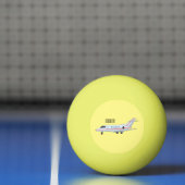 Afbeelding van privé-jet cartoon pingpongbal (Net)