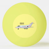Afbeelding van privé-jet cartoon pingpongbal (Achterkant)