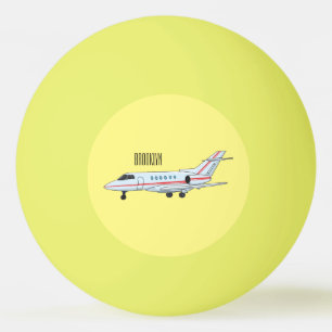 Afbeelding van privé-jet cartoon pingpongbal