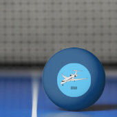 Afbeelding van privé-jet cartoon pingpongbal (Net)
