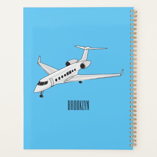 Afbeelding van privé-jet cartoon planner (Achterkant)