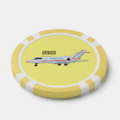 Afbeelding van privé-jet cartoon poker chips (Enkel)