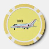 Afbeelding van privé-jet cartoon poker chips (Achterkant)