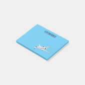 Afbeelding van privé-jet cartoon post-it® notes (Schuin)