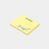Afbeelding van privé-jet cartoon post-it® notes (Schuin)