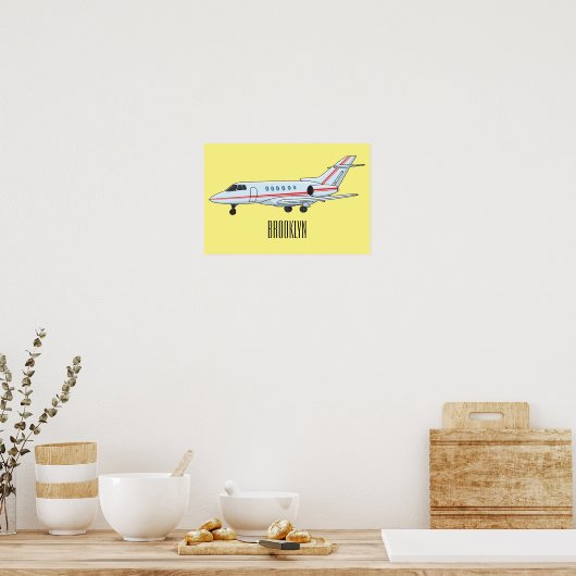 Afbeelding van privé-jet cartoon poster (Keuken)