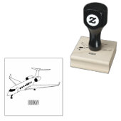 Afbeelding van privé-jet cartoon rubberstempel (Gestempeld)