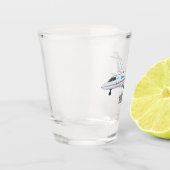 Afbeelding van privé-jet cartoon shot glas (Links)