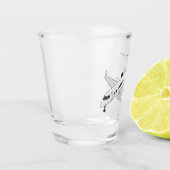 Afbeelding van privé-jet cartoon shot glas (Links)