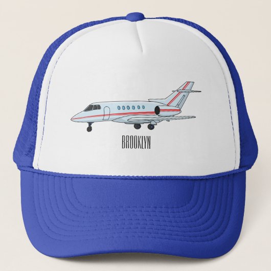 Afbeelding van privé-jet cartoon trucker pet (Voorkant)