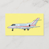 Afbeelding van privé-jet cartoon visitekaartje (Achterkant)