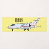 Afbeelding van privé-jet cartoon yogamat (Achterkant (horizontaal))