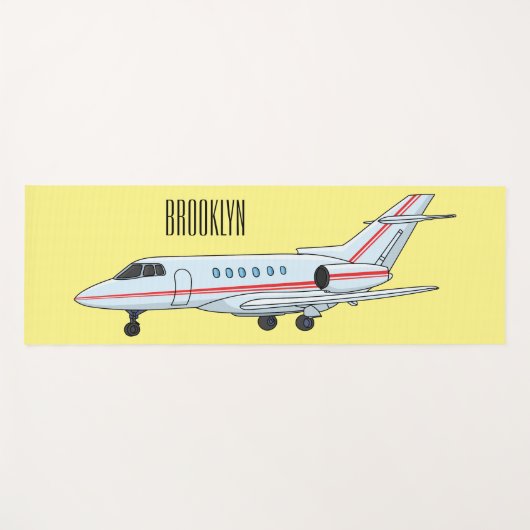 Afbeelding van privé-jet cartoon yogamat (Voorkant (horizontaal))