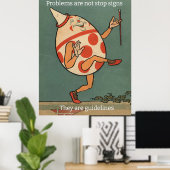 Afbeelding van Retro Humpty Dumpty. bewerkbare tek Poster (Thuiskantoor)