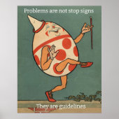 Afbeelding van Retro Humpty Dumpty. bewerkbare tek Poster (Voorkant)