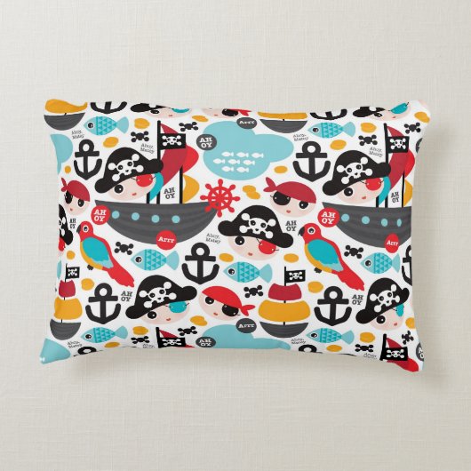 Afbeelding van retropiraten accent kussen (Achterkant)