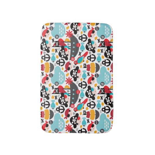 Afbeelding van retropiraten badmat (Voorkant Verticaal)