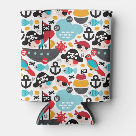 Afbeelding van retropiraten blikjeskoeler (Voorkant)