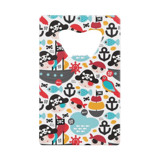 Afbeelding van retropiraten creditkaart flessenopener (Voorkant)