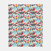 Afbeelding van retropiraten fleece deken (Voorkant)