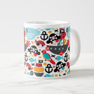 Afbeelding van retropiraten grote koffiekop