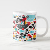 Afbeelding van retropiraten grote koffiekop (Rechts)