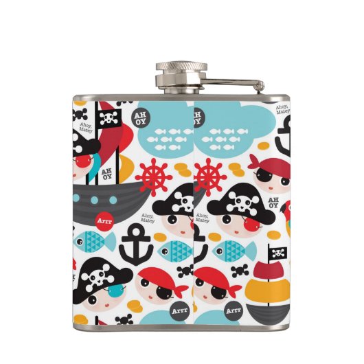 Afbeelding van retropiraten heupfles (Achterkant)