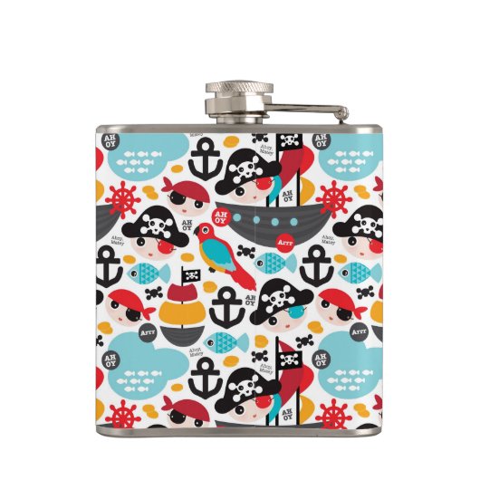 Afbeelding van retropiraten heupfles (Achterkant)