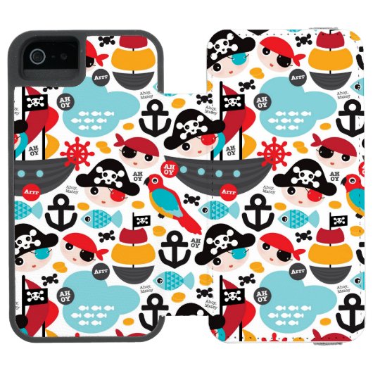 Afbeelding van retropiraten incipio iPhone portemonnee hoesje (Agenda Open)