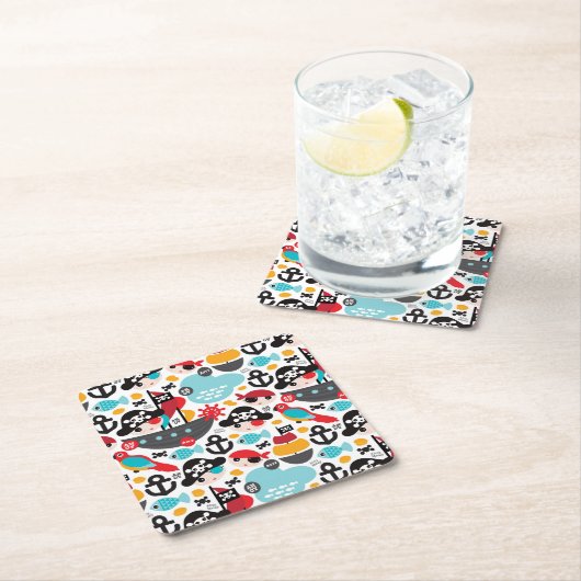 Afbeelding van retropiraten kartonnen onderzetters (Insitu)