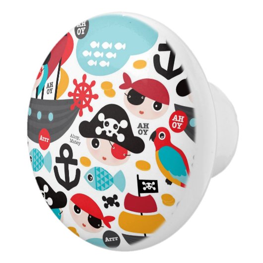 Afbeelding van retropiraten keramische knop (Rechts)