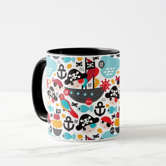 Afbeelding van retropiraten mok (Voorkant links)