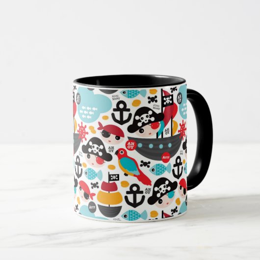 Afbeelding van retropiraten mok (Voorkant rechts)