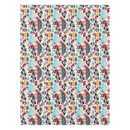 Afbeelding van retropiraten tafelkleed (Voorkant)