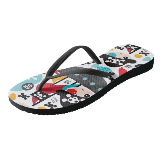 Afbeelding van retropiraten teenslippers (Schuin)