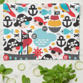 Afbeelding van retropiraten theedoek (Gevouwen)