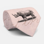 afbeelding van Rhinoceros Illustratie Rhino Rhino Stropdas (Opgerold)