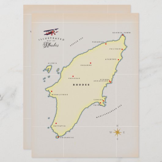 Afbeelding van Rhodes. (Voorkant / Achterkant)