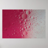 Afbeelding van rode moleculen poster (Voorkant)
