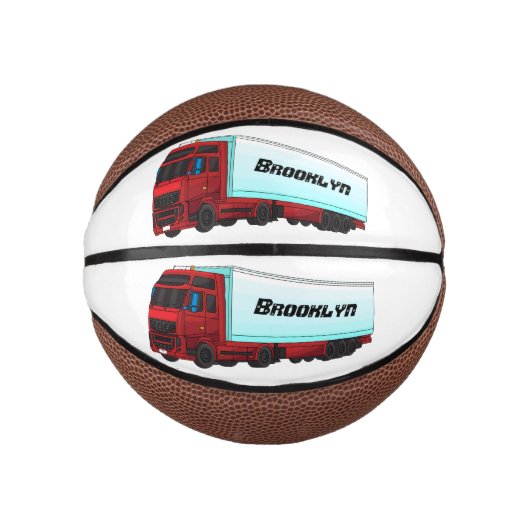 Afbeelding van rode vrachtwagen basketbal (Voorkant)